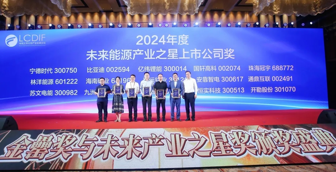 尊龙凯时荣获“2024年度未来能源工业之星上市公司”